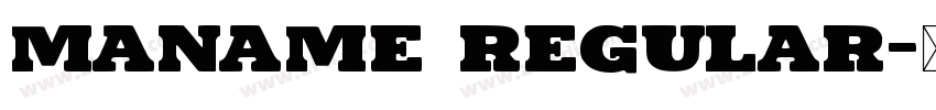Maname Regular字体转换